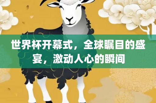 世界杯开幕式，全球瞩目的盛宴，激动人心的瞬间