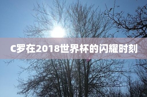 C罗在2018世界杯的闪耀时刻