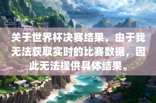 关于世界杯决赛结果，由于我无法获取实时的比赛数据，因此无法提供具体结果。