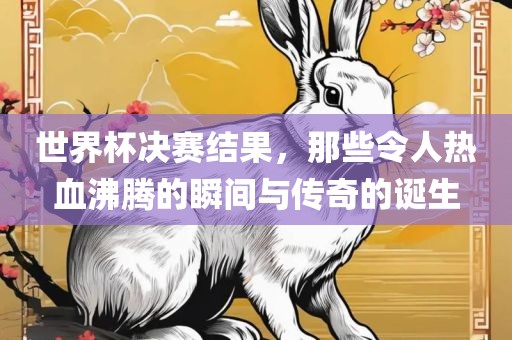 世界杯决赛结果，那些令人热血沸腾的瞬间与传奇的诞生