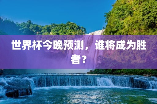 世界杯今晚预测，谁将成为胜者？