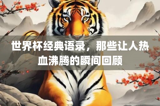 世界杯经典语录，那些让人热血沸腾的瞬间回顾