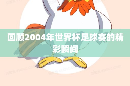 回顾2004年世界杯足球赛的精彩瞬间