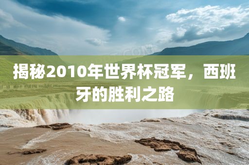 揭秘2010年世界杯冠军，西班牙的胜利之路