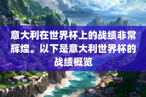 意大利在世界杯上的战绩非常辉煌。以下是意大利世界杯的战绩概览