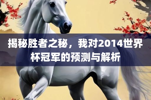 揭秘胜者之秘，我对2014世界杯冠军的预测与解析
