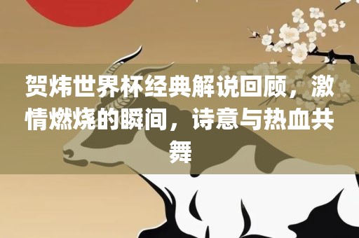 贺炜世界杯经典解说回顾，激情燃烧的瞬间，诗意与热血共舞