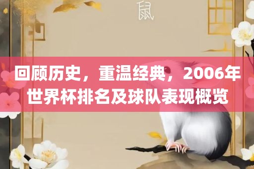 回顾历史，重温经典，2006年世界杯排名及球队表现概览