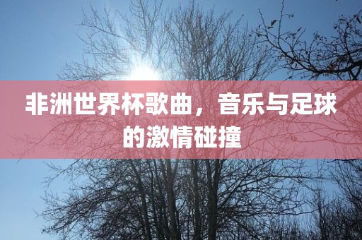 非洲世界杯歌曲，音乐与足球的激情碰撞