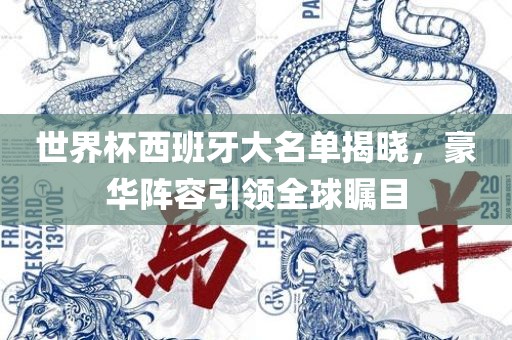 世界杯西班牙大名单揭晓，豪华阵容引领全球瞩目
