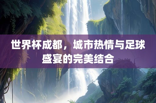 世界杯成都，城市热情与足球盛宴的完美结合