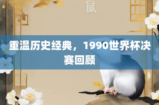 重温历史经典，1990世界杯决赛回顾