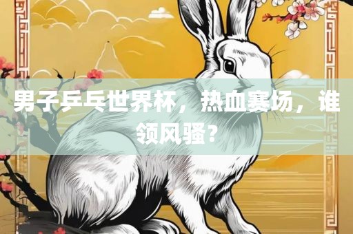 男子乒乓世界杯，热血赛场，谁领风骚？