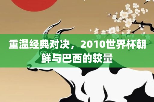 重温经典对决，2010世界杯朝鲜与巴西的较量吉安市靖泰电力工程有限公司