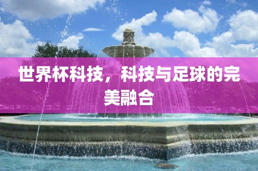 世界杯科技，科技与足球的完美融合