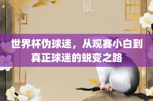 世界杯伪球迷，从观赛小白到真正球迷的蜕变之路吉安市靖泰电力工程有限公司