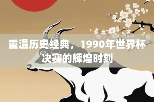 重温历史经典，1990年世界杯决赛的辉煌时刻