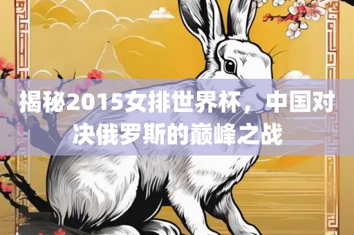 揭秘2015女排世界杯，中国对决俄罗斯的巅峰之战吉安市靖泰电力工程有限公司