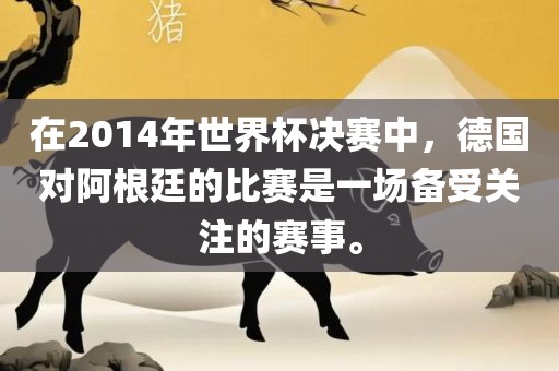 在2014年世界杯决赛中，德国对阿根廷的比赛是一场备受关注的赛事。