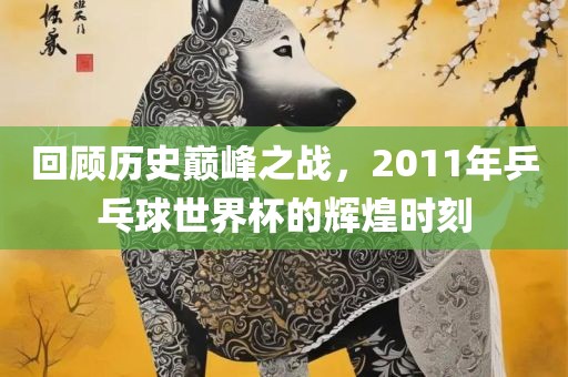 回顾历史巅峰之战，2011年乒乓球世界杯的辉煌时刻