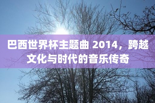 巴西世界杯主题曲 2014，跨越文化与时代的音乐传奇
