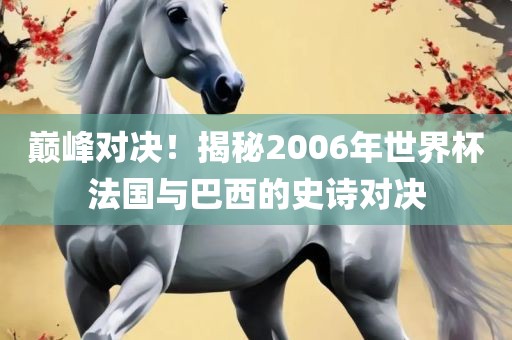 巅峰对决！揭秘2006年世界杯法国与巴西的史诗对决
