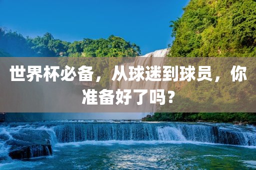 世界杯必备，从球迷到球员，你准备好了吗？