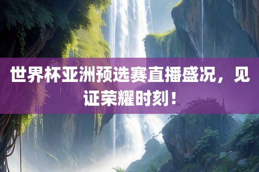 世界杯亚洲预选赛直播盛况，见证荣耀时刻！